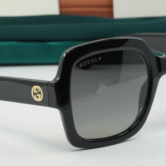 Final Price! Gucci GG1337S 002 Black/Grey Polarized Sunglasses - Picture 7 of 10